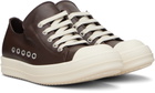 Rick Owens Brown Temple Extreme Low Sneakers