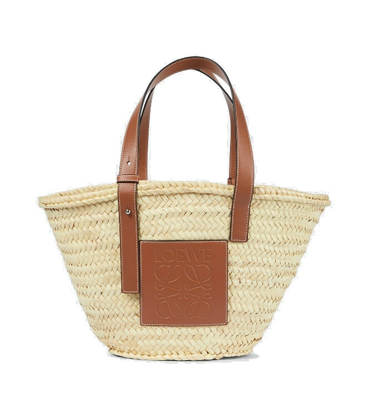 Photo: Loewe - Leather-trimmed basket bag