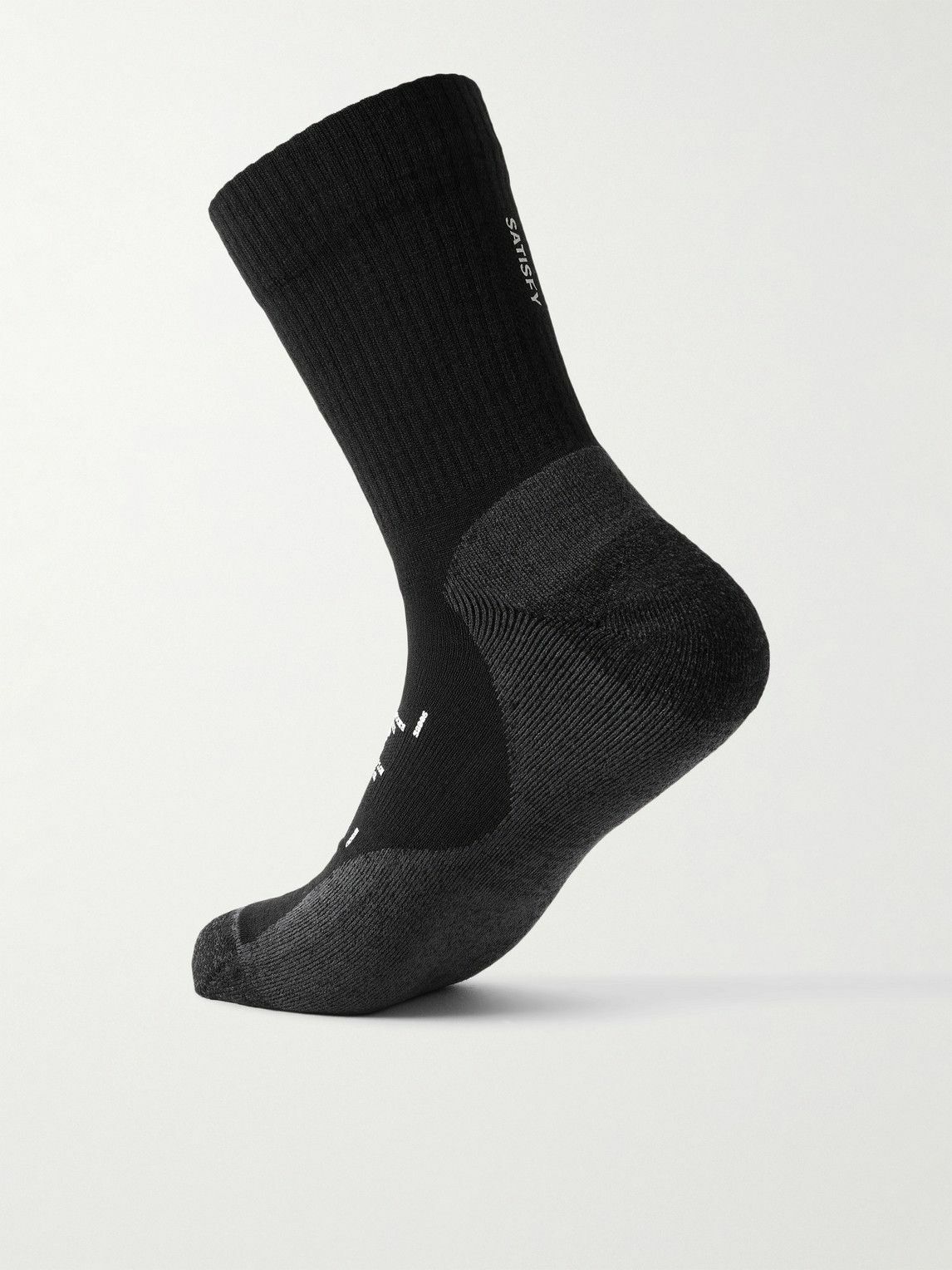 Satisfy - Stretch Merino Wool-Blend Socks - Black