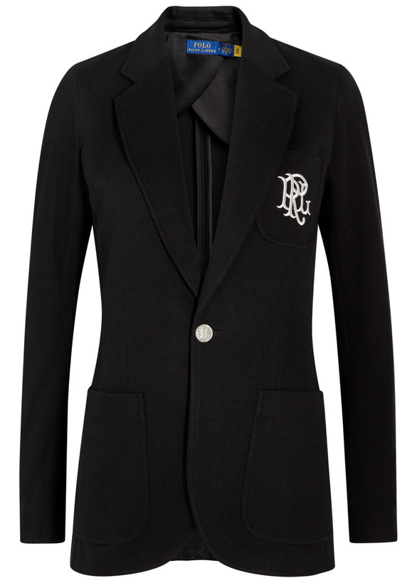 Photo: Polo Ralph Lauren Logo-embroidered Cotton-blend Blazer Black