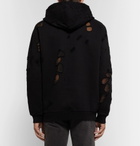 Givenchy - Oversized Distressed Logo-Print Cotton-Jersey Hoodie - Men - Black