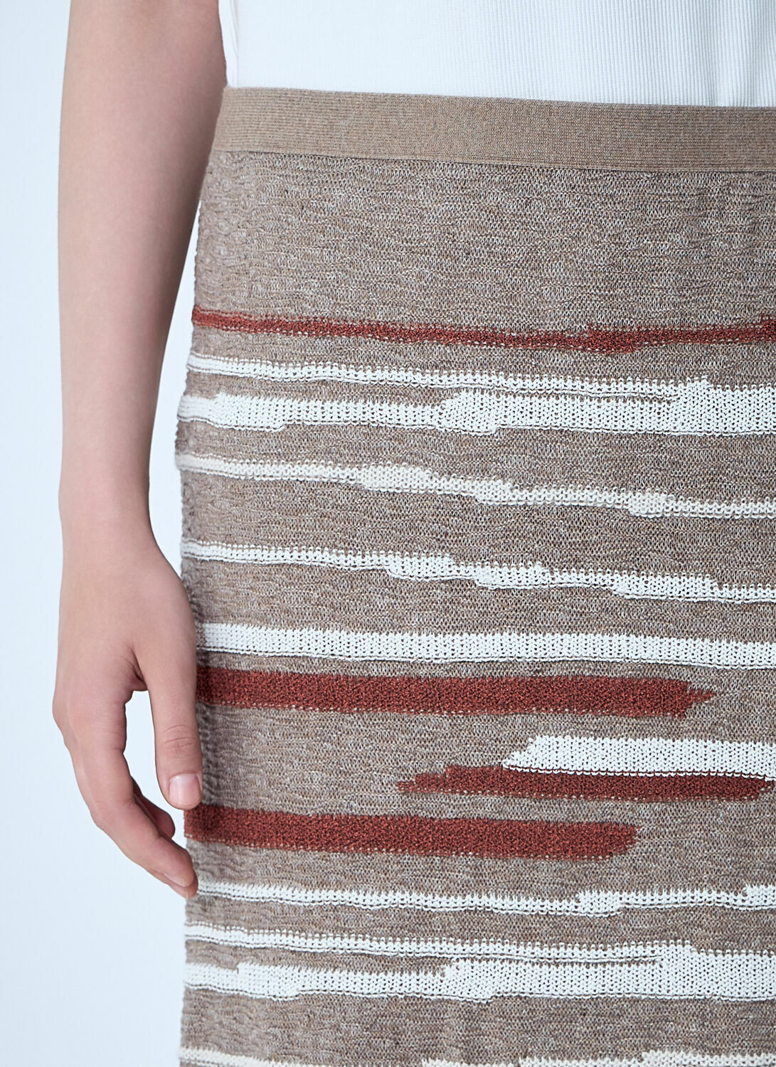 Bottega Veneta Linen-And-Cotton Skirt