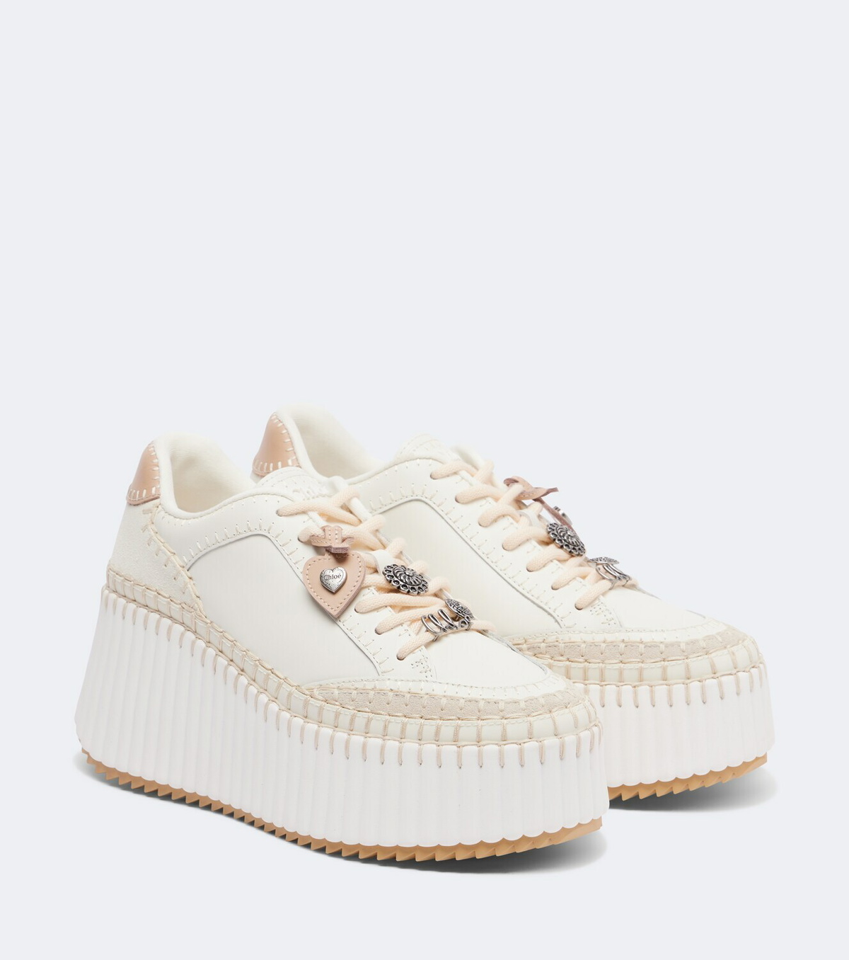 Chloé Nama leather platform sneakers