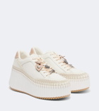 Chloé Nama leather platform sneakers