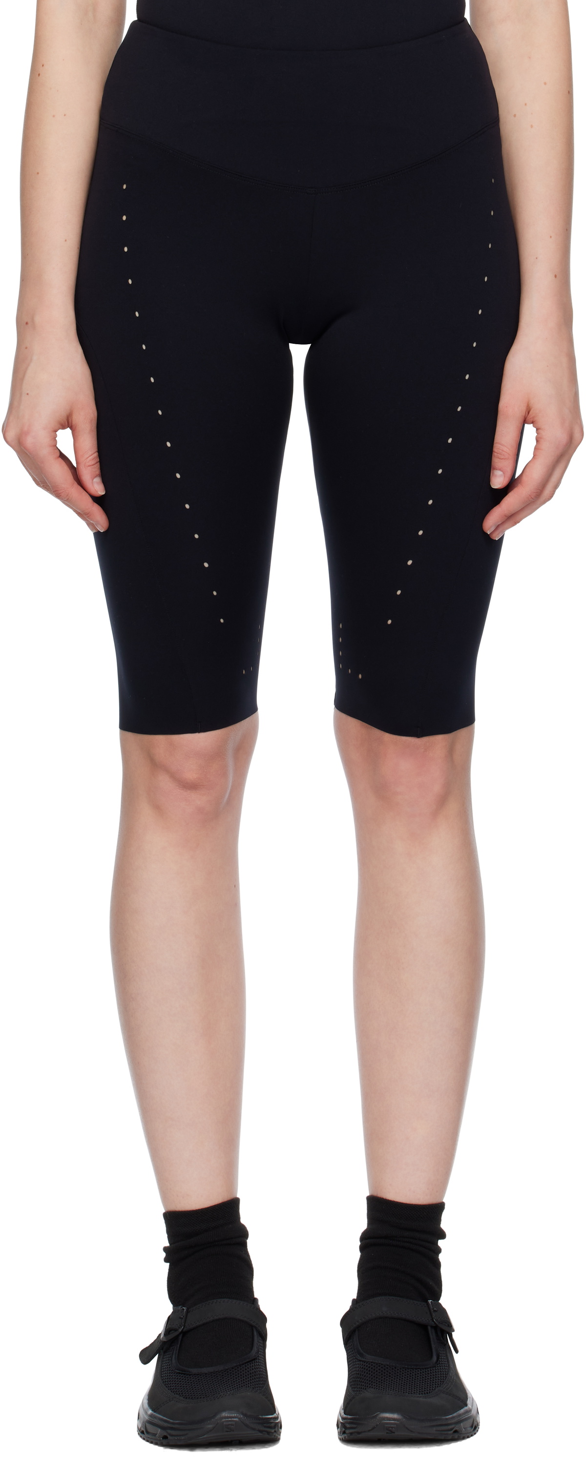 ROA Black Compression Biker Sport Shorts