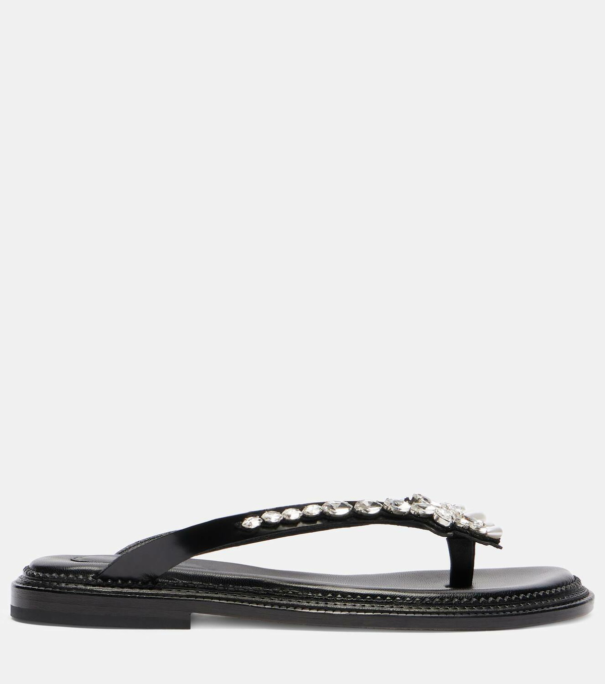 Simone Rocha Embellished leather thong sandals