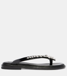 Simone Rocha Embellished leather thong sandals