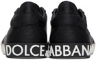 Dolce & Gabbana Black Portofino Vintage Sneakers
