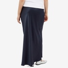 Anine Bing Women's Bar Silk Maxi Skirt in Navy