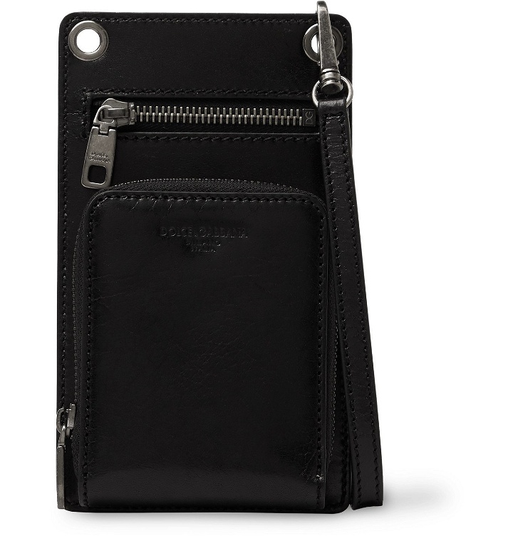 Photo: Dolce & Gabbana - Leather Phone Pouch - Black