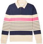 Mr P. - Twill-Trimmed Striped Cotton-Jersey Rugby Shirt - Multi