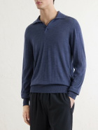 SEASE - Lasca Virgin Wool Polo Sweater - Blue