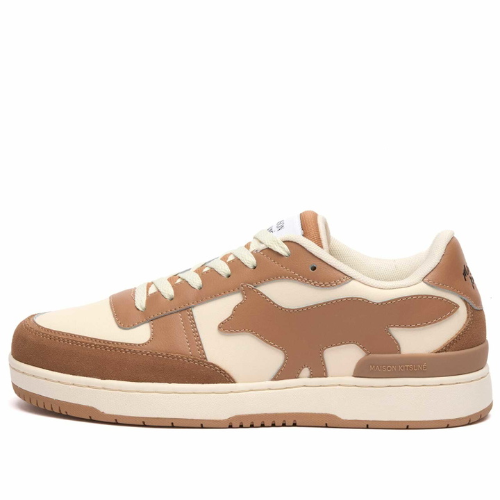 Photo: Maison Kitsuné Men's Chiru Sneaker in Latte/Sepia