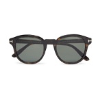 TOM FORD - Round-Frame Tortoiseshell Acetate Polarised Sunglasses - Brown