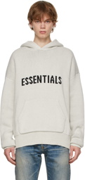 Essentials Grey Knit Logo Hoodie