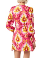 MC2 Saint Barth Linen Short Dress Brilly With Ikat Print