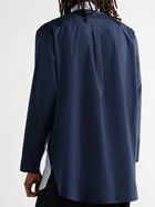 JW Anderson - Oversized Appliquéd Panelled Cotton-Poplin Shirt - Blue