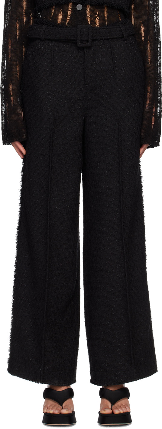 lesugiatelier Black Belted Trousers
