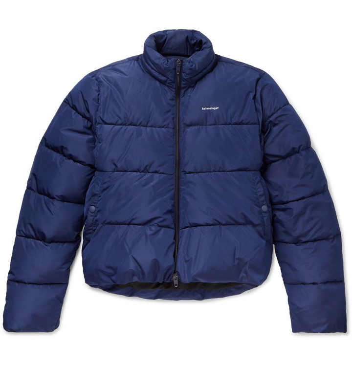 Photo: Balenciaga - Oversized Quilted Shell Hooded Jacket - Men - Blue