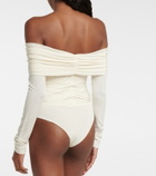 Khaite - Panza off-shoulder crêpe jersey bodysuit