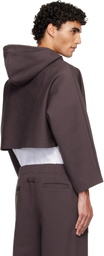 Jean Paul Gaultier Brown 'The Embossed Gaultier' Hoodie