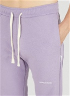 Logo Embroidery Track Pants in Purple