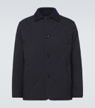 Agnona Quilted wool-trimmed jacket