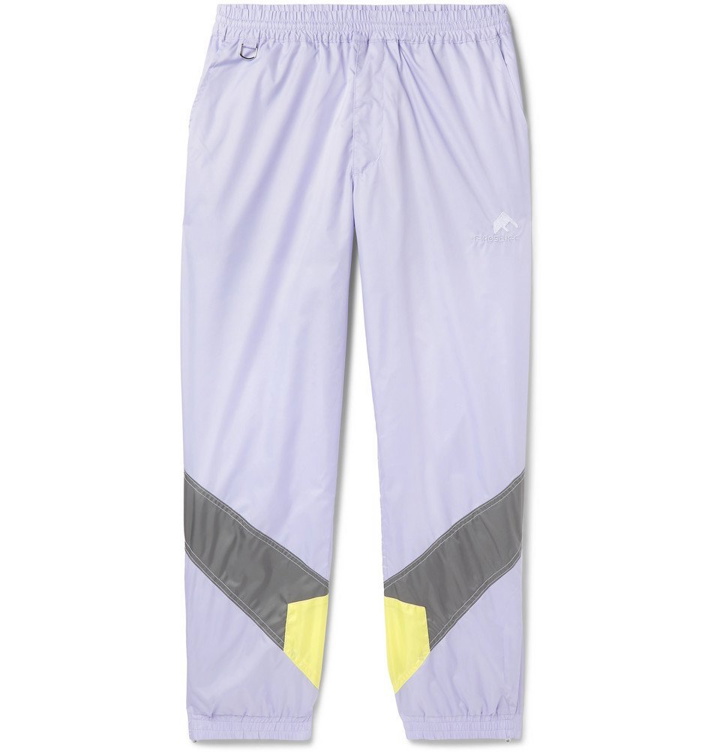 Photo: Flagstuff - Logo-Embroidered Tech-Shell Track Pants - Purple