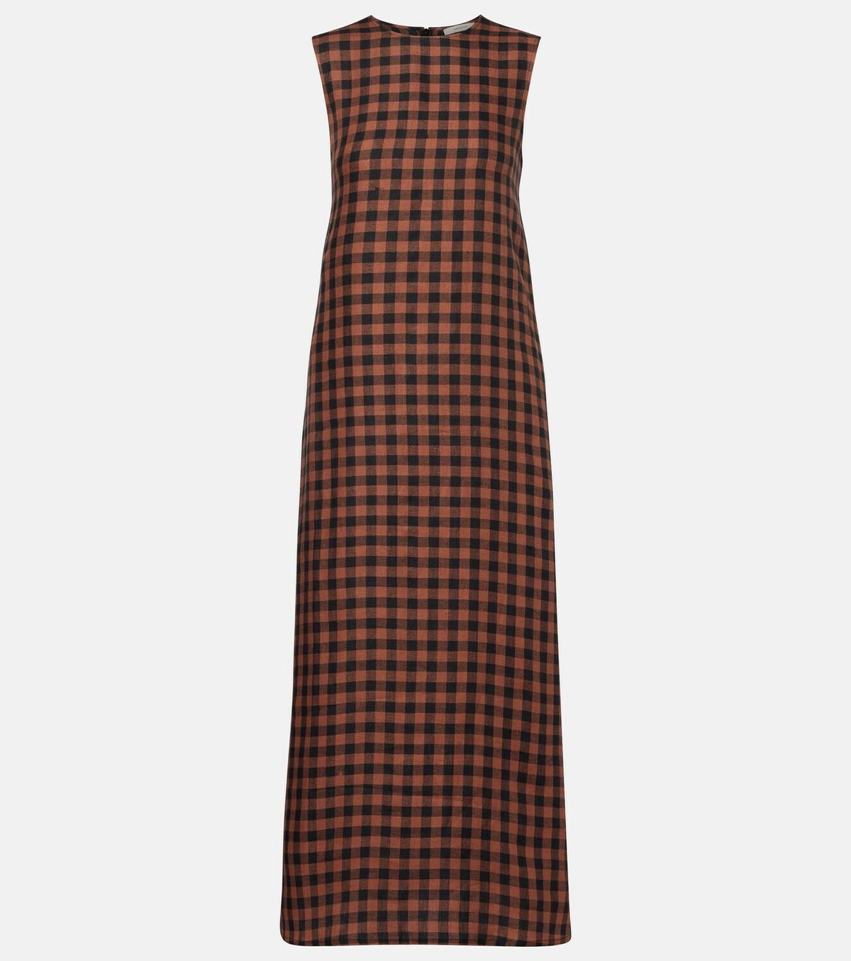 Asceno Tallin gingham linen maxi dress