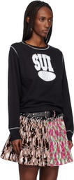 Anna Sui Black 'Sui 81' Thermal T-shirt