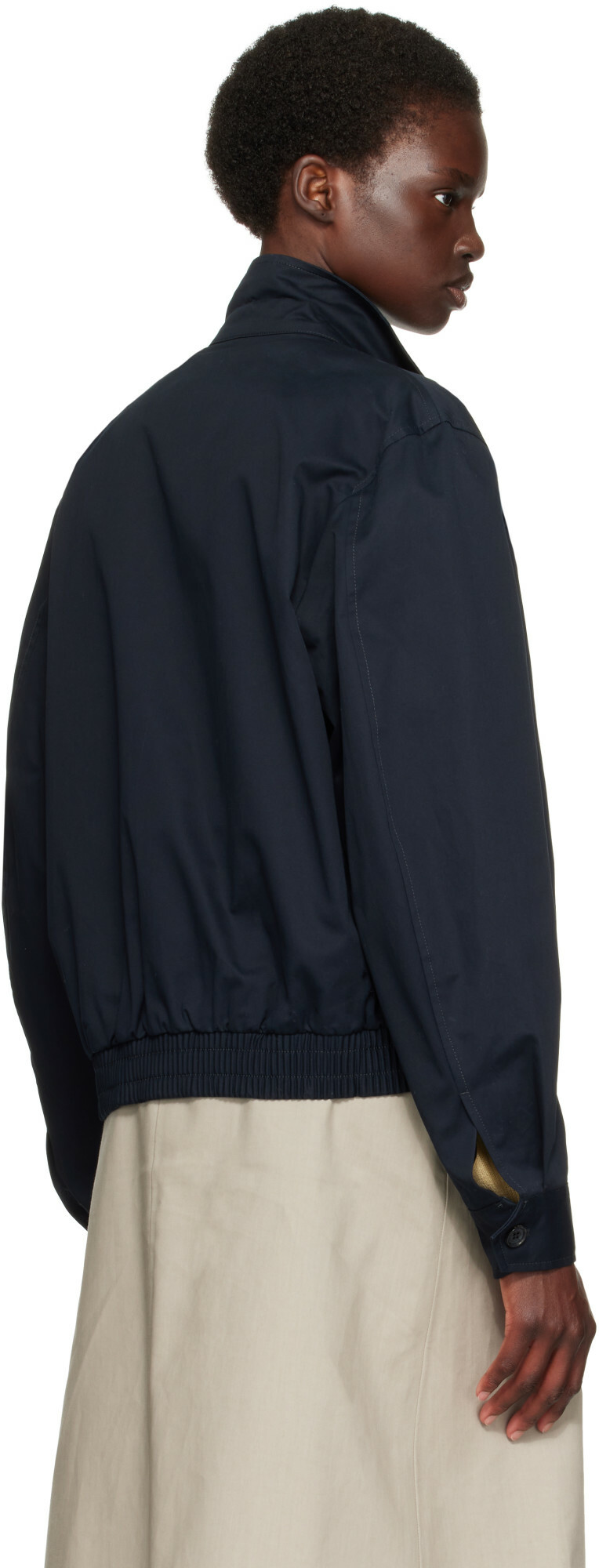 TONYWACK Navy High Density Cotton Harrington Jacket