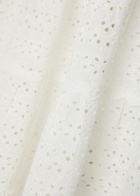 Rixo Ripeka Embroidered Cotton Midi Skirt Ivory