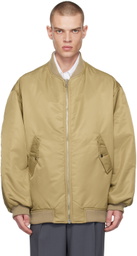 The Frankie Shop Tan Astra Bomber Jacket