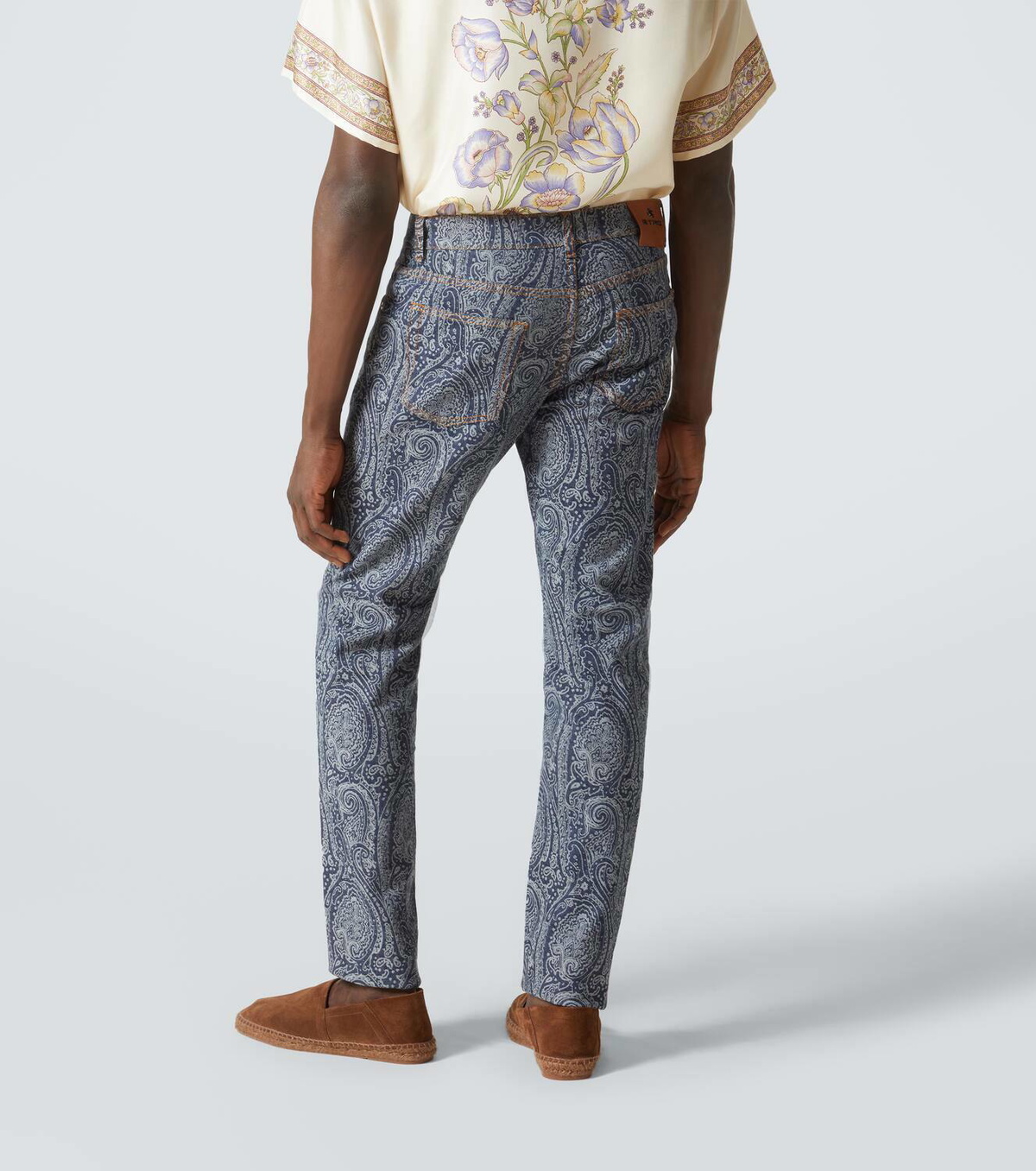 Etro Paisley jacquard slim jeans