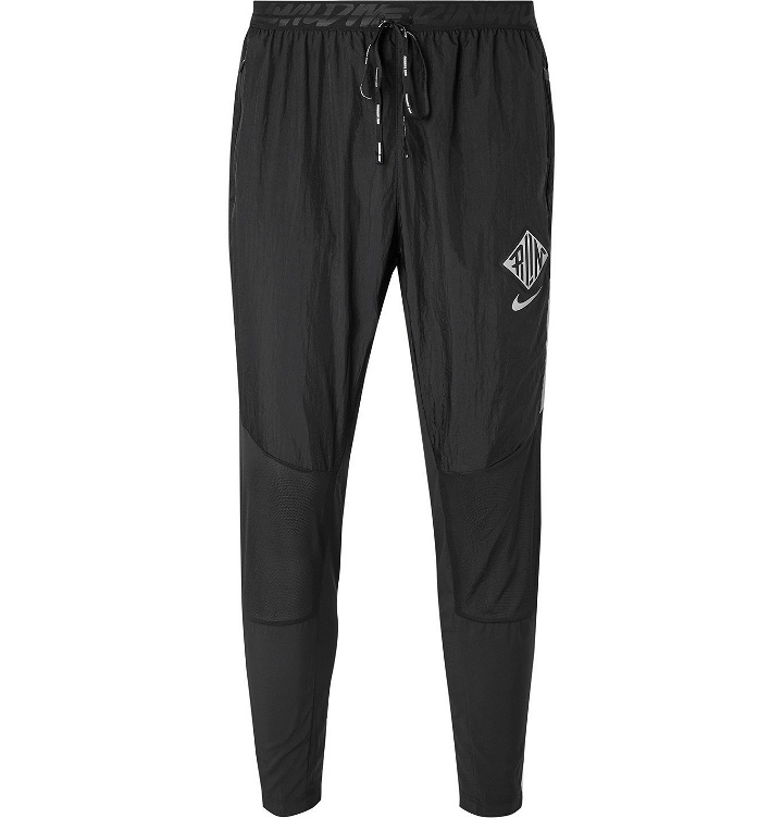 Photo: Nike Running - Phenom Elite Tapered Mesh-Panelled Shell Sweatpants - Black