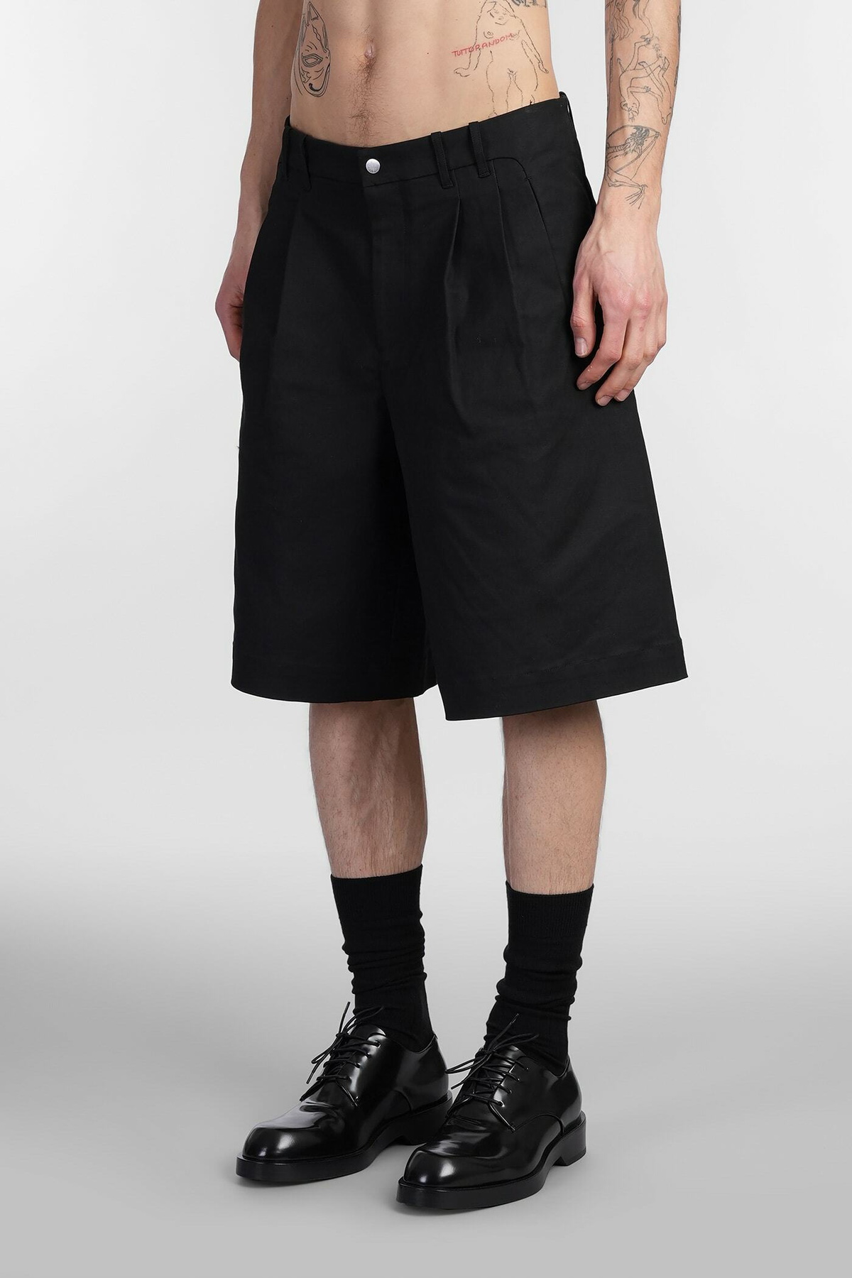 J.L-A.L Static Short Shorts In Black Cotton J.L - A.L