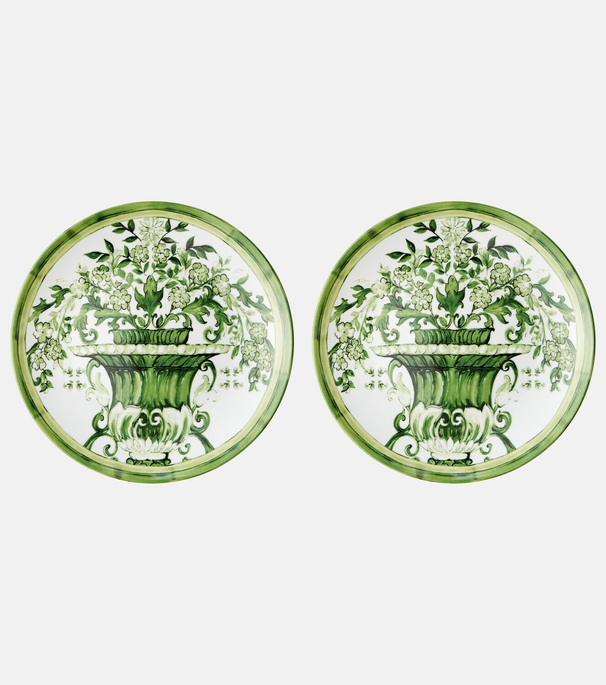 Dolce&Gabbana Casa Verde Maiolica set of 2 dinner plates