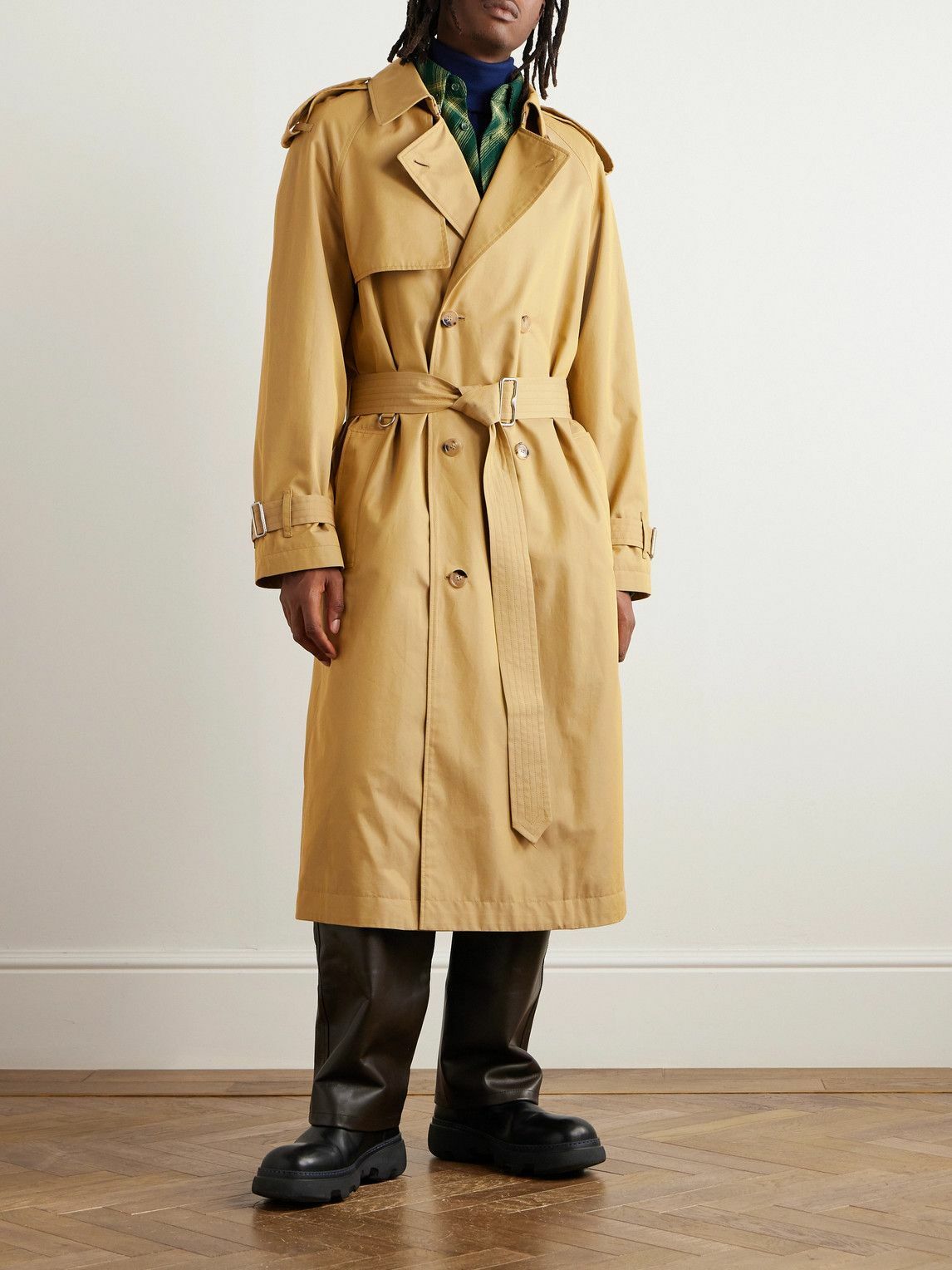 【BURBERRY】ベルト付き cotton-gabardine trench コート Gabardine Trench Coat in Honey Yellow | Burberry® Official