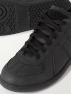Maison Margiela - Replica Distressed Coated-Canvas Sneakers - Black