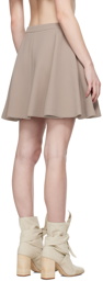 AMI Paris Taupe Flare Miniskirt