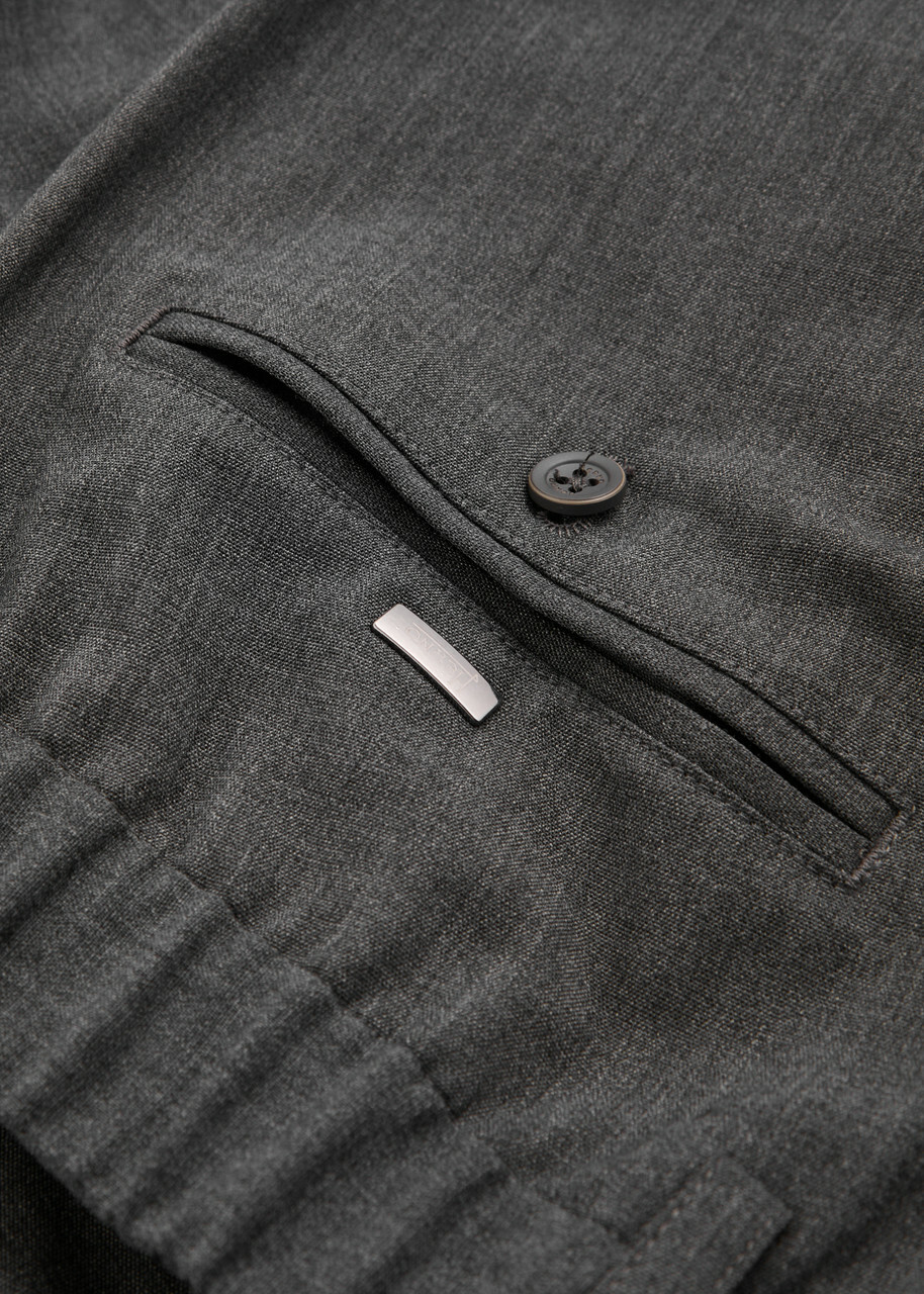 Herno Woven Cargo Trousers Grey