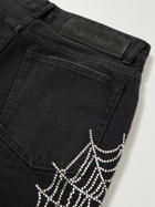 Palm Angels - Straight-Leg Crystal-Embellished Jeans - Black