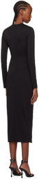 Fleur du Mal Black 'Undo Me' Midi Dress