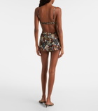Khaite Tilly floral silk pajama shorts