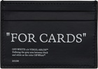Off-White Black Quote Card Holder
