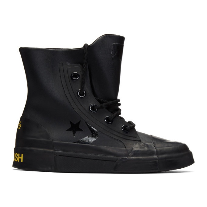 Photo: Ambush Black Converse Edition Leather Pro High-Top Sneakers