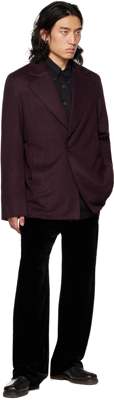 Gabriela Coll Garments SSENSE Exclusive Burgundy No.173 Blazer