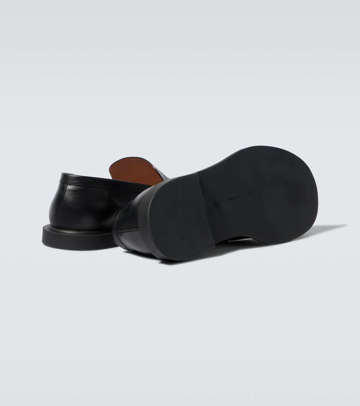 上質★THE ROW Nic leather loafers Nic Loafer Black in Leather – The Row