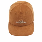 Café Mountain Men's Simple Logo Cord Cap in Tan 