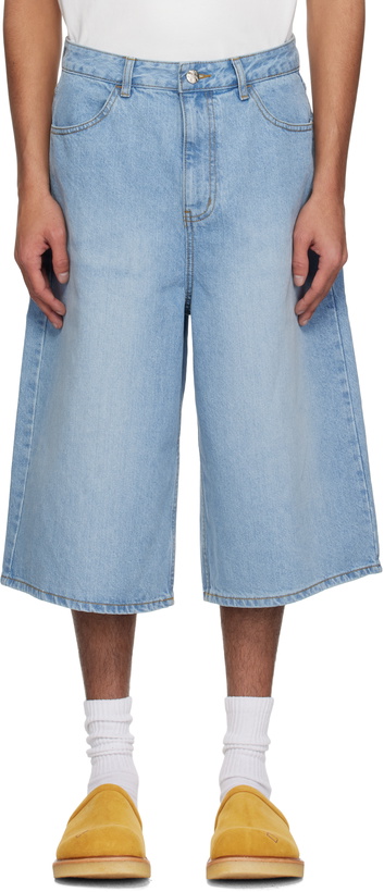 Photo: ADER error Blue Significant TRS Tag 01 Denim Shorts